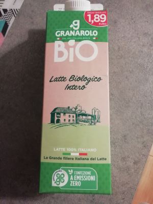 Latte intero biologico 100% italiano 