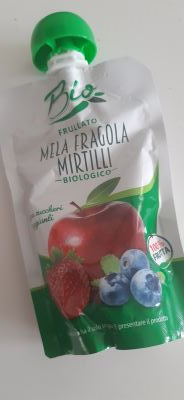 Frullato biologico  Mela Fragola Mirtilli