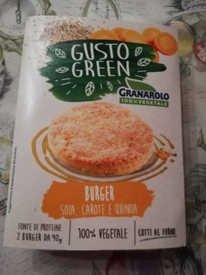 Gusto Green Burger soia carote e quinoa