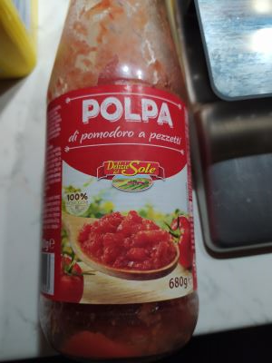 Polpa di pomodoro a pezzetti