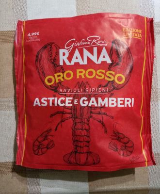 Ravioli ripieni Astice e Gamberi Oro Rosso