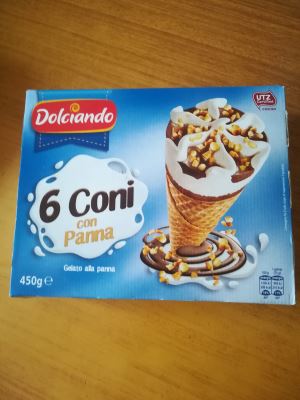 6 coni con panna