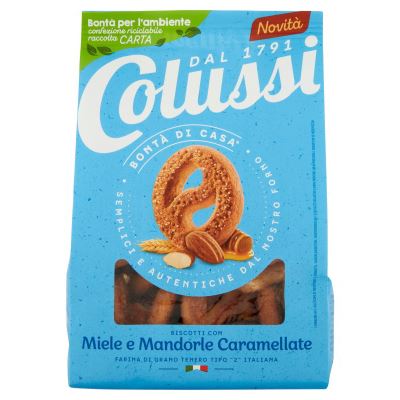 Biscotti al miele e mandorle caramellate