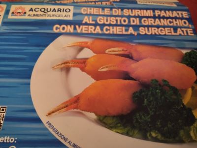 Chele di surimi panate