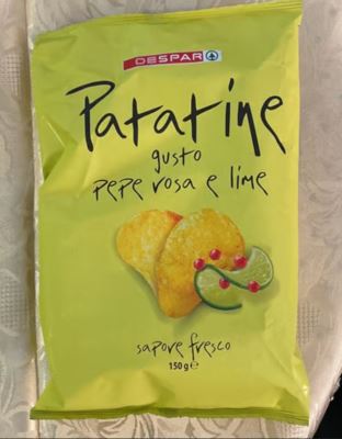 Patatine gusto pepe rosa e lime