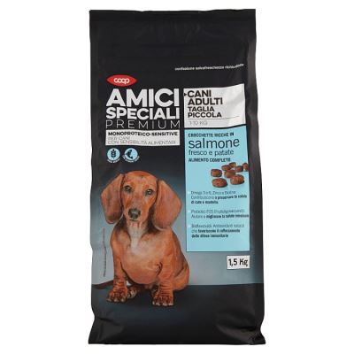 Amici speciali premium - crocchette gusto SALMONE - cani adulti taglia piccola 1-10 kg. - Coop