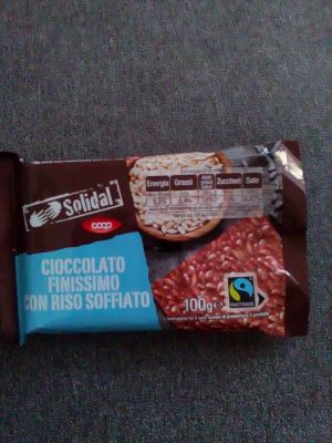 Cioccolato finissimo con riso soffiato
