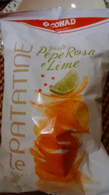 Patatine pepe rosa e lime