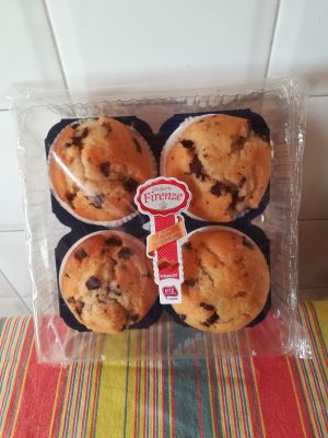 Muffins con gocce al cioccolato 