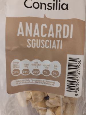 Anacardi sgusciati