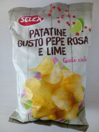 Patatine lime e pepe rosa