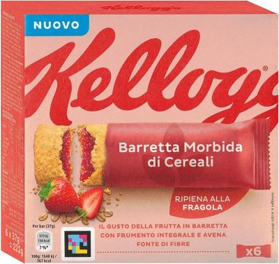 Barretta morbida di cereali ripiena alla fragola