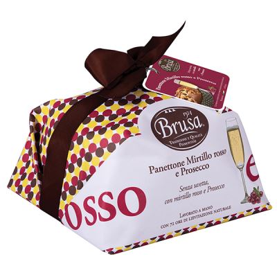 Panettone ai mirtilli rossi e prosecco